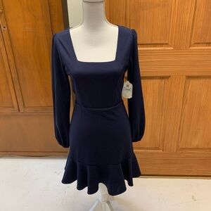 Altar’d State navy long sleeve above knee/mini dress NEW small L-32 in